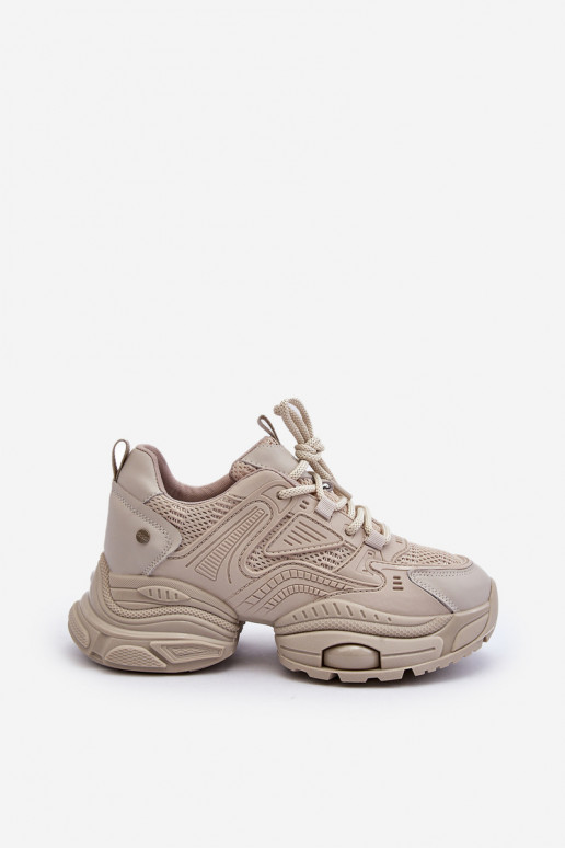 Sneakers Stilvollllschuhe mit modischer Es mussssivsohle GOE NN2N4046 Beige Sneakers Stilvollllschuhe mit modischer Es mussssivsohle GOE NN2N4046 Beige