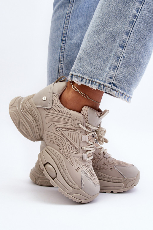 Sneakers Stilvollllschuhe mit modischer Es mussssivsohle GOE NN2N4046 Beige Sneakers Stilvollllschuhe mit modischer Es mussssivsohle GOE NN2N4046 Beige