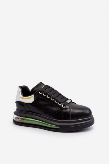 Sneakers Stilvollllschuhe Feminin Haut GOE NN2N4030 schZuarze Farbe 2