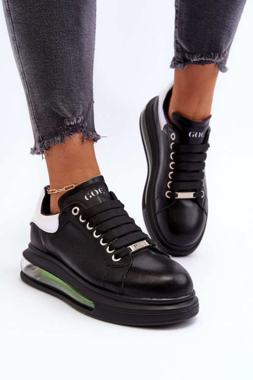 Sneakers Stilvollllschuhe Feminin Haut GOE NN2N4030 schZuarze Farbe Sneakers Stilvollllschuhe Feminin Haut GOE NN2N4030 schZuarze Farbe