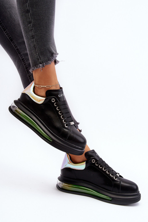 Sneakers Stilvollllschuhe Feminin Haut GOE NN2N4030 schZuarze Farbe Sneakers Stilvollllschuhe Feminin Haut GOE NN2N4030 schZuarze Farbe