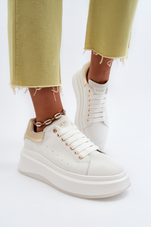 Haut Sneakers Stilvollllschuhe Feminin GOE NN2N4031 Zueiße Farbe