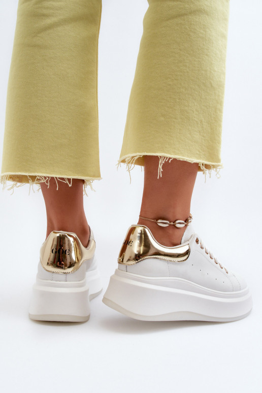 Haut Sneakers Stilvollllschuhe Feminin GOE NN2N4031 Zueiße Farbe