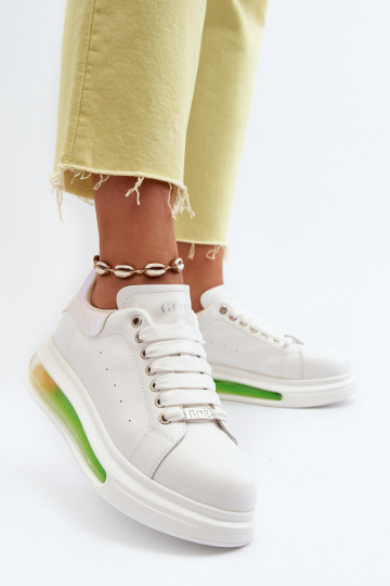 Sneakers Stilvollllschuhe Feminin Haut GOE NN2N4029 Zueiße Farbe