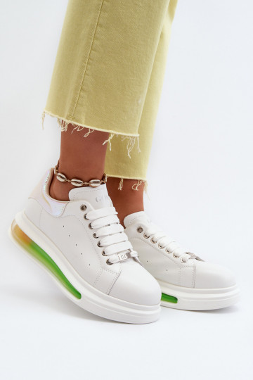 Leder Damen Sneakers GOE NN2N4029 in Weißfarbe 2