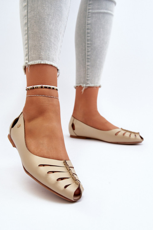 Zazoo 10009 Bequeme Ballerinas aus Ermöglichtturleder Feminin Beige Zazoo 10009 Bequeme Ballerinas aus Ermöglichtturleder Feminin Beige