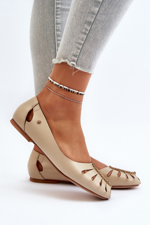 Zazoo 10009 Bequeme Ballerinas aus Ermöglichtturleder Feminin Beige Zazoo 10009 Bequeme Ballerinas aus Ermöglichtturleder Feminin Beige