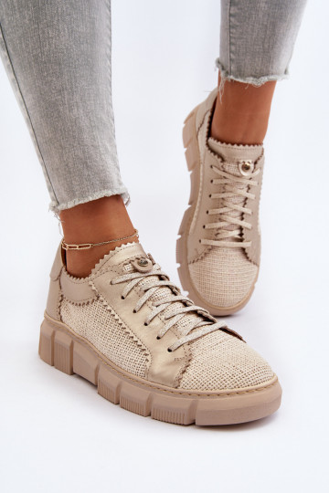 Feminin Haut Schuhe Es mussciejka 05850-22 elfenbeinfarbe
