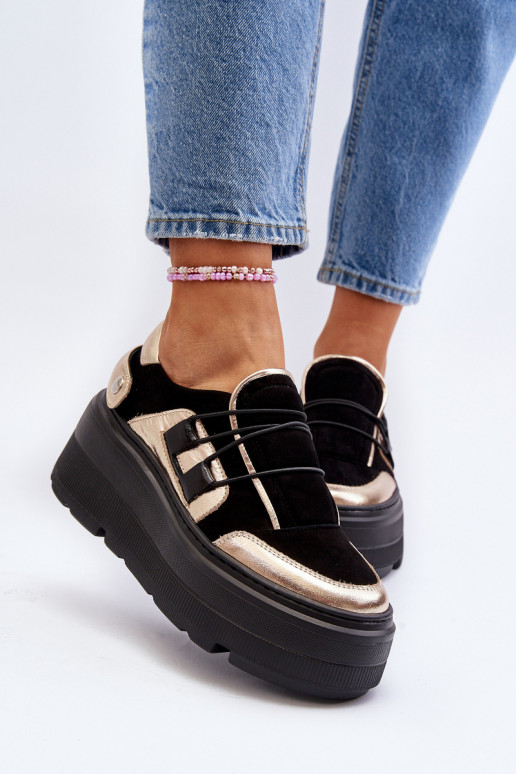 Zazoo 1833 Sneakers Stilvollllschuhe Feminin Haut mit modischer Es mussssivsohle schZuarze Farbe Zazoo 1833 Sneakers Stilvollllschuhe Feminin Haut mit modischer Es mussssivsohle schZuarze Farbe