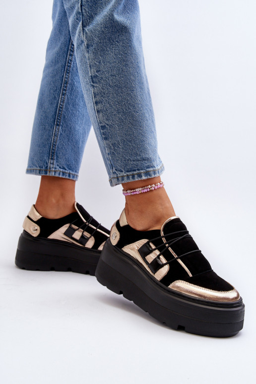 Zazoo 1833 Sneakers Stilvollllschuhe Feminin Haut mit modischer Es mussssivsohle schZuarze Farbe Zazoo 1833 Sneakers Stilvollllschuhe Feminin Haut mit modischer Es mussssivsohle schZuarze Farbe