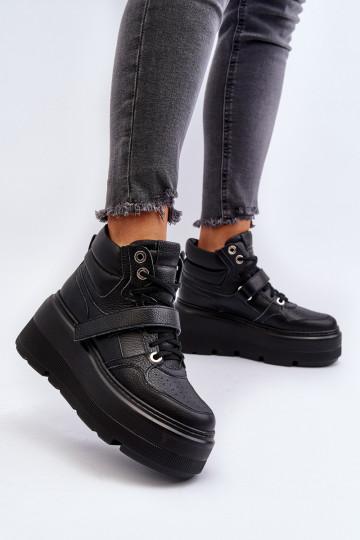 Zazoo 3450 Haut Sneakers Stilvollllschuhe Feminin schZuarze Farbe
