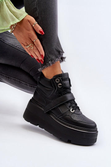 Zazoo 3450 Haut Sneakers Stilvollllschuhe Feminin schZuarze Farbe 2