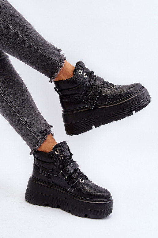 Zazoo 3450 Haut Sneakers Stilvollllschuhe Feminin schZuarze Farbe