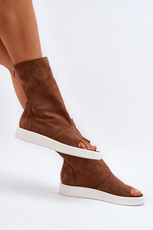 Zazoo 3441 INildledersandalen für DamenCholeZuka braune Farbe Zazoo 3441 INildledersandalen für DamenCholeZuka braune Farbe