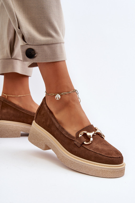 Zazoo 3429 INildledermokassins Feminin mit Ornamenten braune Farbe Zazoo 3429 INildledermokassins Feminin mit Ornamenten braune Farbe