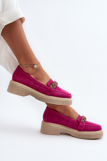 Zazoo 3429/IN Elegante INildledermokassins mit Ornamenten pinke Farbe 2
