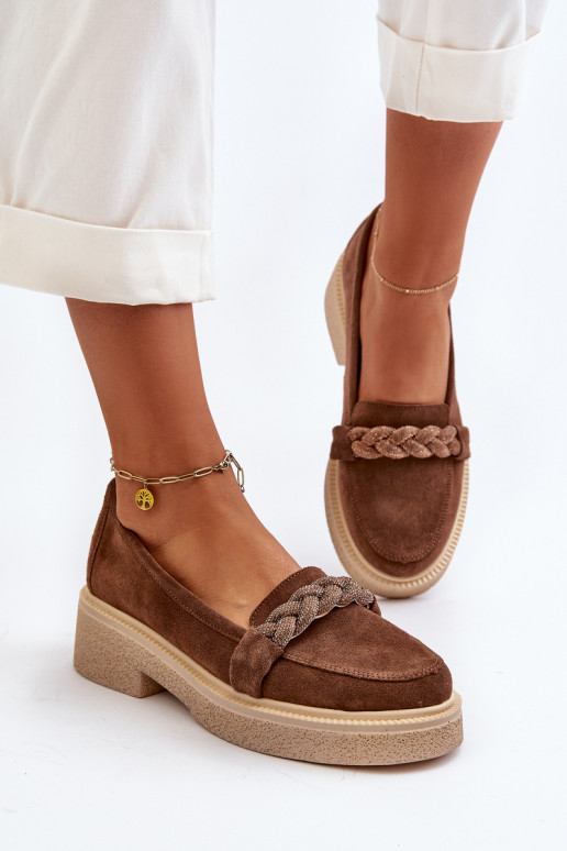 Zazoo 3429/IN Elegante INildledermokassins mit Ornamenten braune Farbe Zazoo 3429/IN Elegante INildledermokassins mit Ornamenten braune Farbe