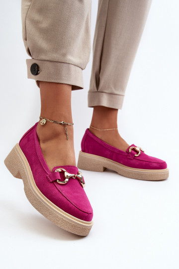 Zazoo 3429 INildledermokassins Feminin mit Ornamenten pinke Farbe