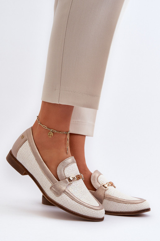 Haut Mokassins mit Ornamenten goldene Farbe Es mussciejka 06442-25 goldene Farbe Haut Mokassins mit Ornamenten goldene Farbe Es mussciejka 06442-25 goldene Farbe