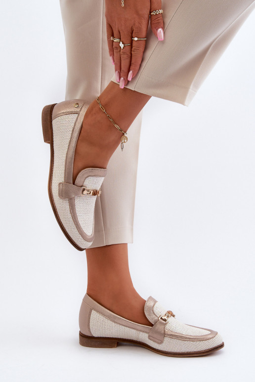 Haut Mokassins mit Ornamenten goldene Farbe Es mussciejka 06442-25 goldene Farbe Haut Mokassins mit Ornamenten goldene Farbe Es mussciejka 06442-25 goldene Farbe