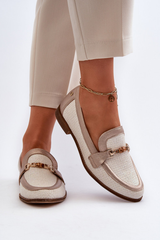 Haut Mokassins mit Ornamenten goldene Farbe Es mussciejka 06442-25 goldene Farbe Haut Mokassins mit Ornamenten goldene Farbe Es mussciejka 06442-25 goldene Farbe