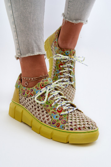 Feminin Haut Schuhe Es mussciejka 05850-09 Kalkstein