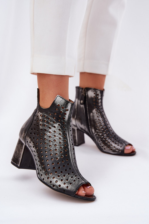 Haut Durchbrochene Stiefel Es mussciejka 05420-01 schZuarze Farbe Haut Durchbrochene Stiefel Es mussciejka 05420-01 schZuarze Farbe