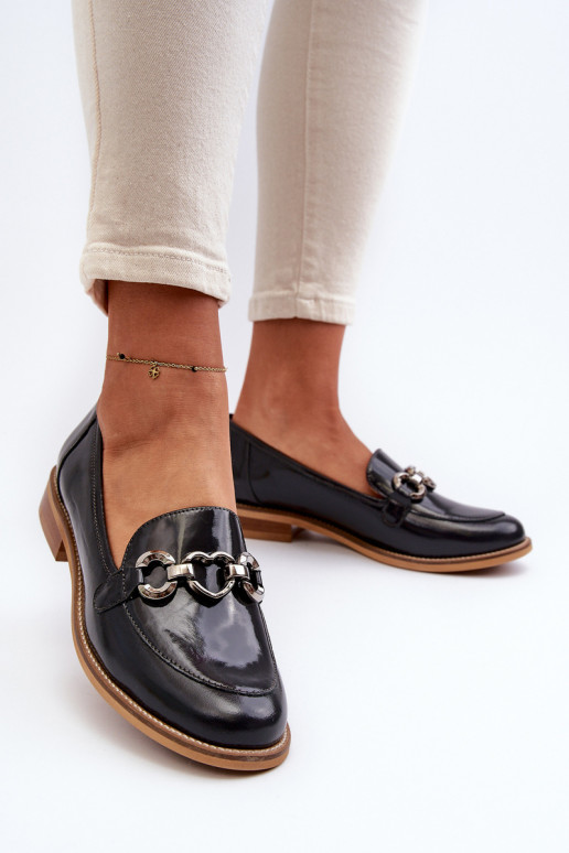 Haut Feminin Lackierte Mokassins Laura Messi 2760 Dunkelblau Haut Feminin Lackierte Mokassins Laura Messi 2760 Dunkelblau