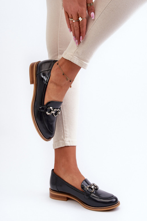 Haut Feminin Lackierte Mokassins Laura Messi 2760 Dunkelblau Haut Feminin Lackierte Mokassins Laura Messi 2760 Dunkelblau