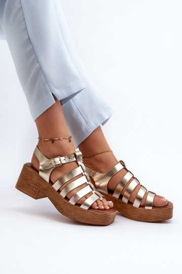 Zazoo 40410 Damensandalen Feminin goldene Farbe 2