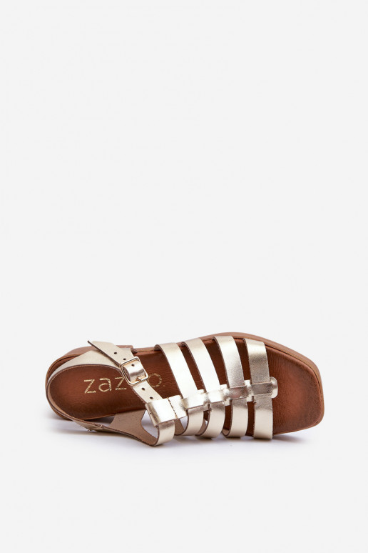 Zazoo 40410 Damensandalen Feminin goldene Farbe Zazoo 40410 Damensandalen Feminin goldene Farbe