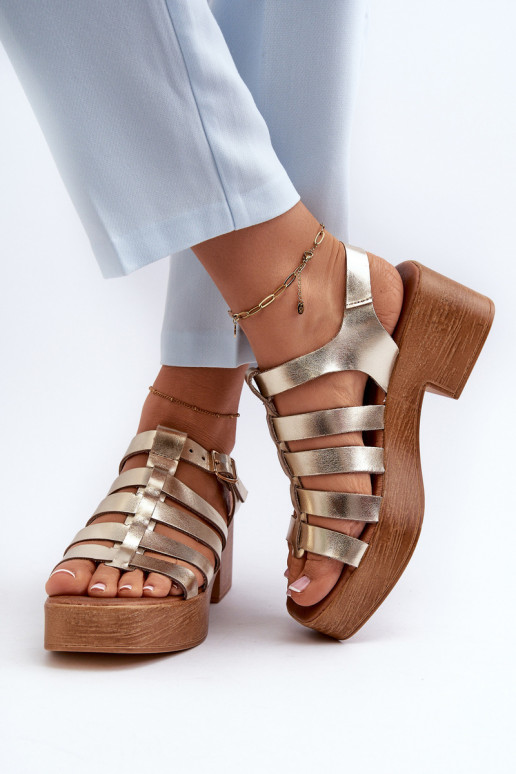 Zazoo 40410 Damensandalen Feminin goldene Farbe Zazoo 40410 Damensandalen Feminin goldene Farbe