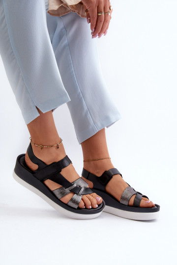 Zazoo 40397 Feminin Damensandalen mit einer Plattform schZuarze Farbe 2