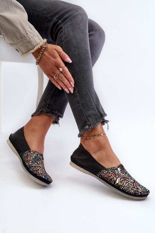 Feminin Ballerinas Es mussciejka 1930B-01 schZuarze Farbe