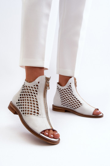 Zazoo 977/L Haut Durchbrochene Sandalen Zum Schloss Zueiße Farbe