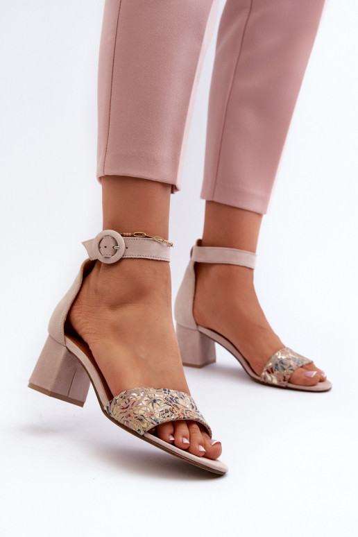 Elegante High Heels aus INildleder Es mussciejka 04141-49 Beige Elegante High Heels aus INildleder Es mussciejka 04141-49 Beige