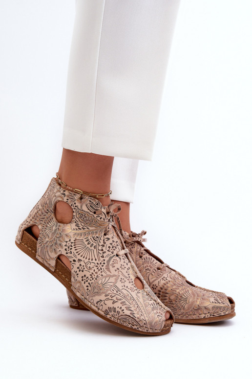 Gemustert Haut Stiefel Es mussciejka 03426-02 Beige Gemustert Haut Stiefel Es mussciejka 03426-02 Beige