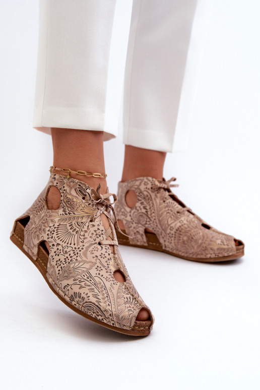 Gemustert Haut Stiefel Es mussciejka 03426-02 Beige Gemustert Haut Stiefel Es mussciejka 03426-02 Beige