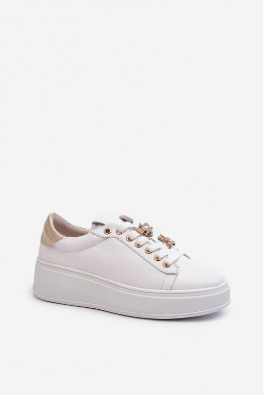 Haut Sneakers Stilvollllschuhe Feminin mit einer PlattformPrzypinkami D&A SN67 Zueiße Farbe
