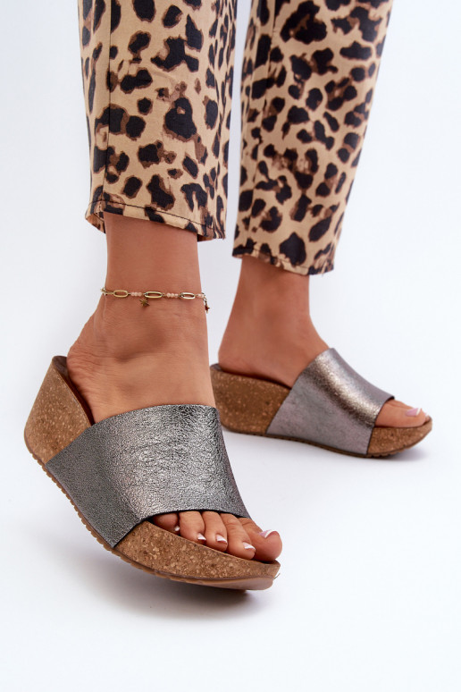 Zazoo 40291 Lederhausschuhe Feminin Ermöglicht KorkoZuym Koturnie graue Farbe Zazoo 40291 Lederhausschuhe Feminin Ermöglicht KorkoZuym Koturnie graue Farbe