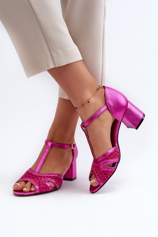 Sandalen Haut Feminin mit Absätzen Es mussciejka 06551-15 pinke Farbe Sandalen Haut Feminin mit Absätzen Es mussciejka 06551-15 pinke Farbe