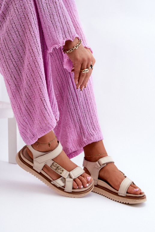 Zazoo 50103 Feminin Damensandalen mit einer Plattform Beige Zazoo 50103 Feminin Damensandalen mit einer Plattform Beige