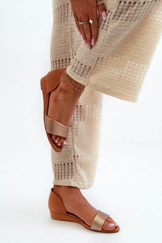 Damensandalen Es mussciejka 1971-68 braun-goldene Farbe Damensandalen Es mussciejka 1971-68 braun-goldene Farbe