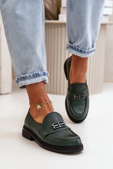 Zazoo 20174 Haut Eleganter Stil Schuhe Feminin mit breiten Absätzen Khaki-Farbe-Farbe 2