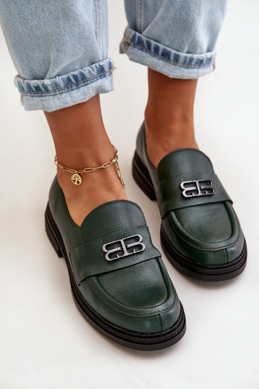 Zazoo 20174 Haut Eleganter Stil Schuhe Feminin mit breiten Absätzen Khaki-Farbe-Farbe Zazoo 20174 Haut Eleganter Stil Schuhe Feminin mit breiten Absätzen Khaki-Farbe-Farbe