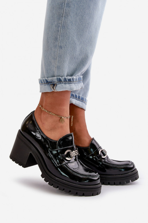 Zazoo 20175 mit Lackeffekt Schuhe Feminin mit Absätzen Ermöglichtturleder schZuarze Farbe Zazoo 20175 mit Lackeffekt Schuhe Feminin mit Absätzen Ermöglichtturleder schZuarze Farbe