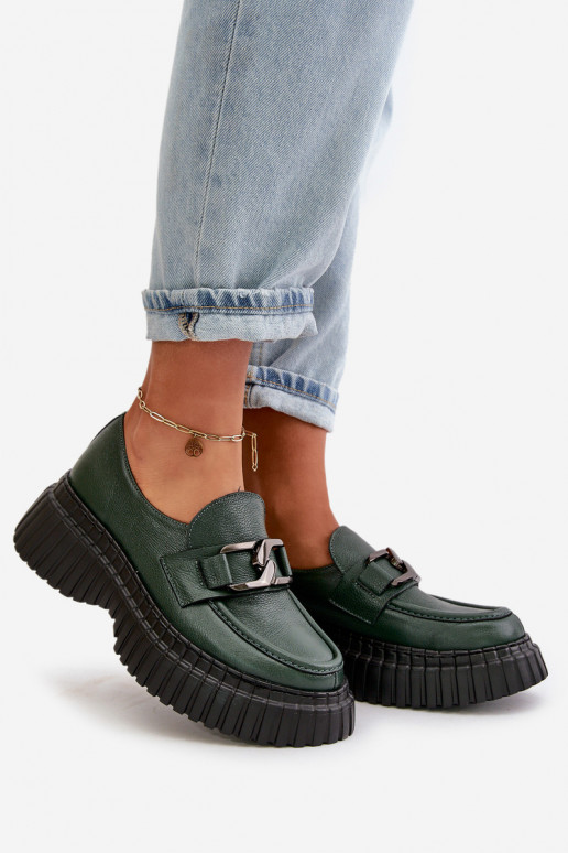 Zazoo 20176 Schuhe Mokassins für Damen Aus Ermöglichtturleder Khaki-Farbe-Farbe Zazoo 20176 Schuhe Mokassins für Damen Aus Ermöglichtturleder Khaki-Farbe-Farbe