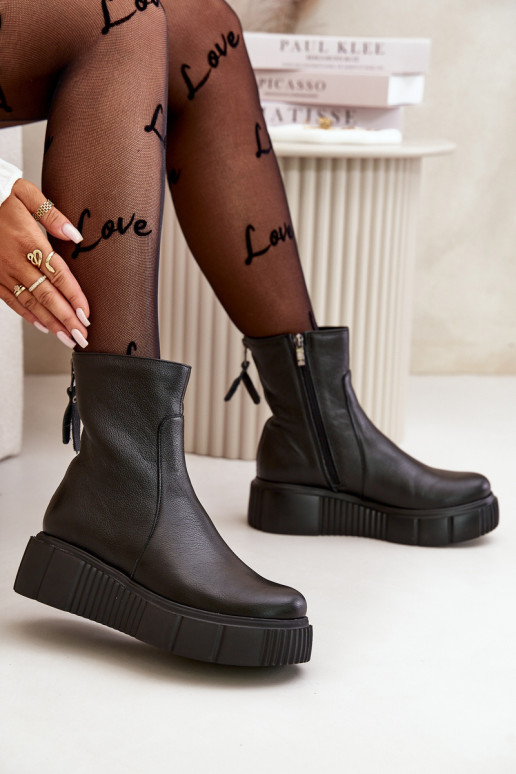Zazoo 60369 Damenstiefel mit einer Plattform schZuarze Farbe Zazoo 60369 Damenstiefel mit einer Plattform schZuarze Farbe