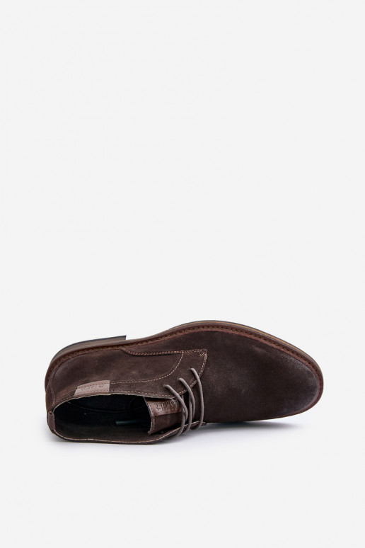 INildlederschuhe Männlich mit Schnürsenkeln Big Star OO174145 dunkelbraun INildlederschuhe Männlich mit Schnürsenkeln Big Star OO174145 dunkelbraun