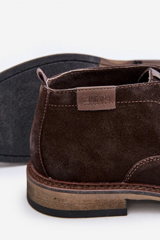 INildlederschuhe Männlich mit Schnürsenkeln Big Star OO174145 dunkelbraun INildlederschuhe Männlich mit Schnürsenkeln Big Star OO174145 dunkelbraun